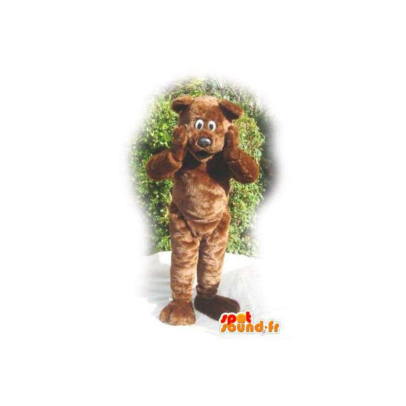 Brun bjørnemaskot - Brun bjørn-kostume - Spotsound maskot