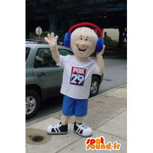 Mascot ragazzo vestito in blu e bianco - Boy Costume - MASFR003566 - Ragazze e ragazzi di mascotte