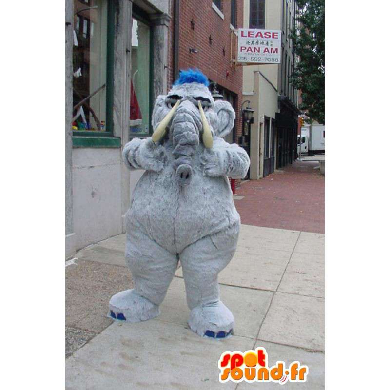 Grigio gigantesco mammut mascotte - Costume mammut - MASFR003567 - Mascotte animale mancante