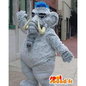 Mascot gigante gris mamut - mamut vestuario - MASFR003567 - Mascotas animales desaparecidas