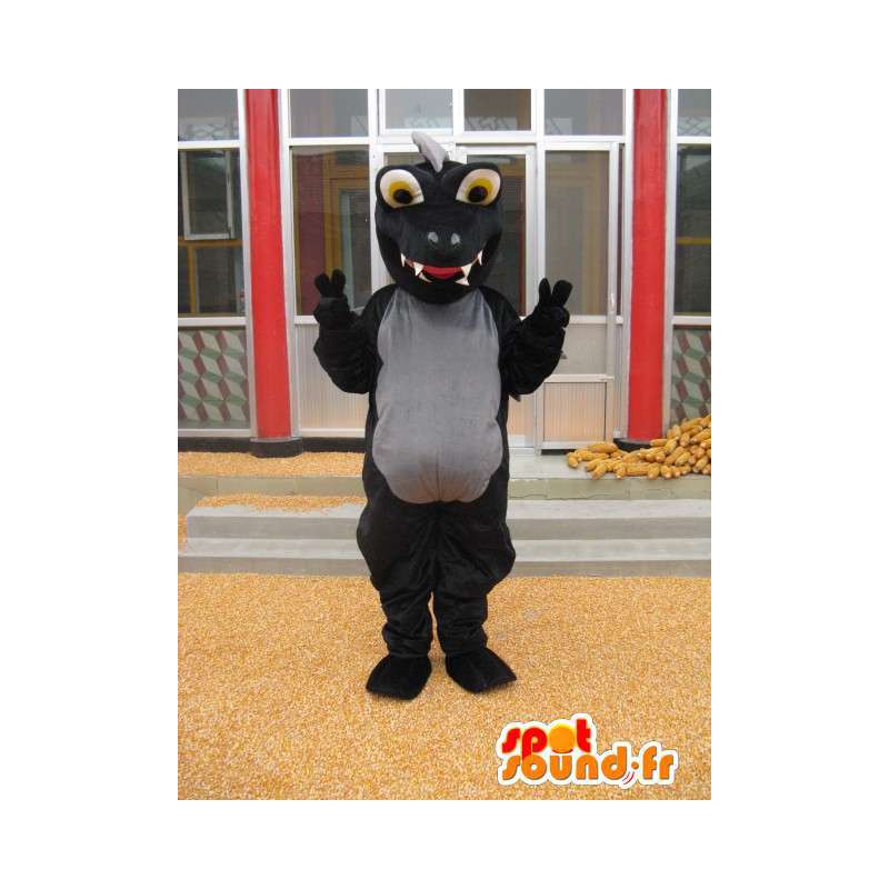 Dinosaur Mascot - Costume nero Stegosaurus - Jurassic - MASFR00279 - Dinosauro mascotte