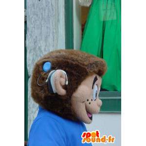 καφέ μασκότ πίθηκος βελούδινα - κοστούμι πίθηκος - MASFR003570 - Πίθηκος Μασκότ