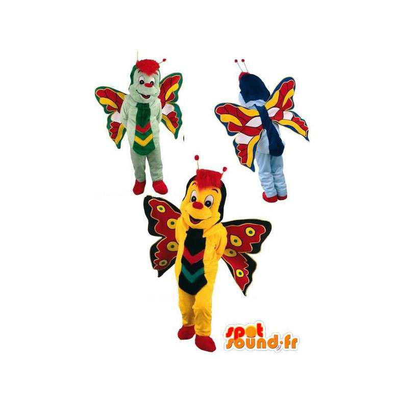 Déguisement Papillons - Pack de 3 costumes papillon - MASFR003576 - Mascottes Papillon