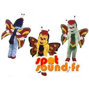 Déguisement Papillons - Pack de 3 costumes papillon - MASFR003576 - Mascottes Papillon