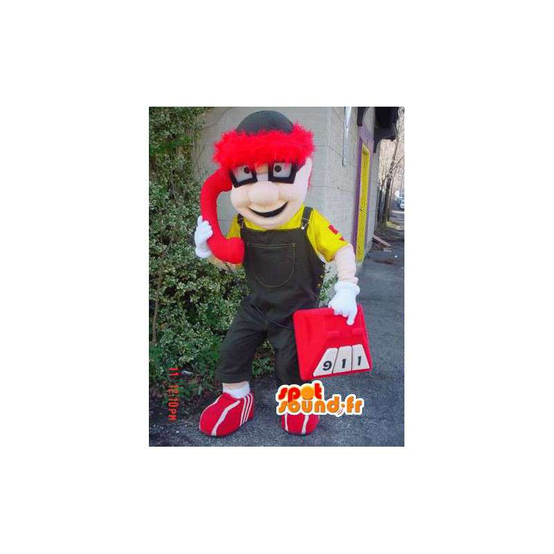 Mascot Schul Kind farbige Gläser Overalls - MASFR003597 - Maskottchen-Kind