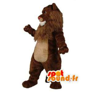 Brown Lion Mascot Plush - giganten løve drakt - MASFR003598 - Lion Maskoter