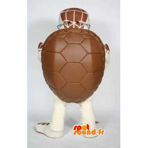 Mascotte de tortue blanche et marron - Costume de tortue - MASFR003606 - Mascottes Tortue