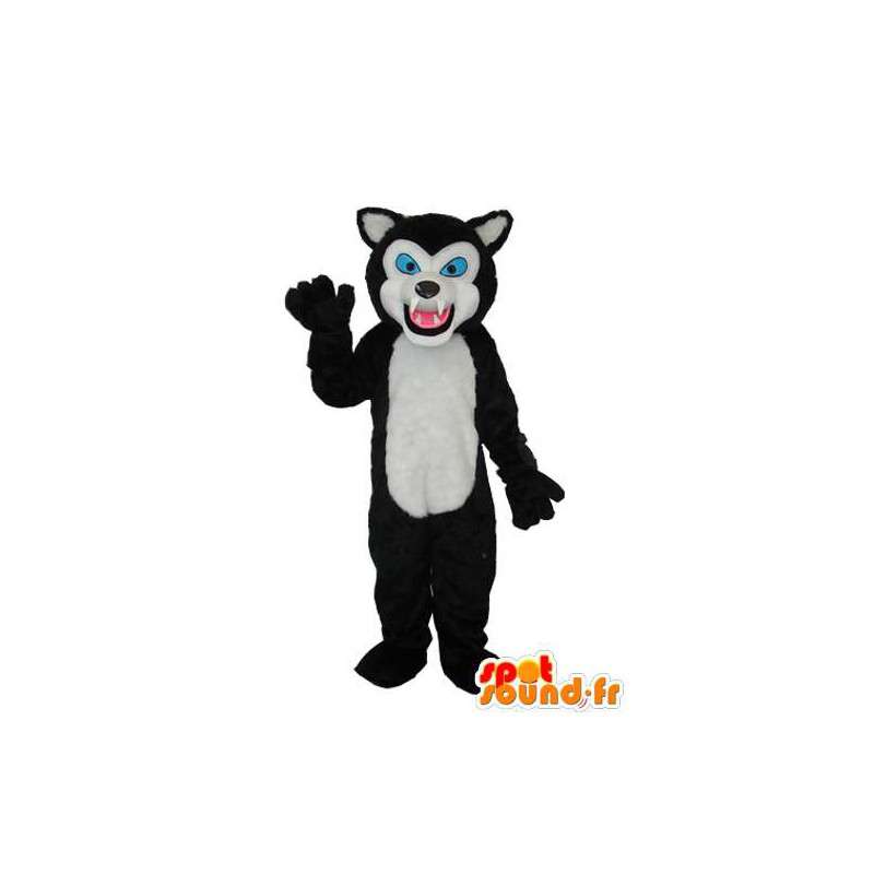 Zwart-witte kat mascotte - zwart White Cat Costume  - Mascottes van de kat - MASFR003610 - SpotSound.fr