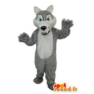 Grå hunddräkt - hundfärgad maskot i grå färg - Spotsound maskot