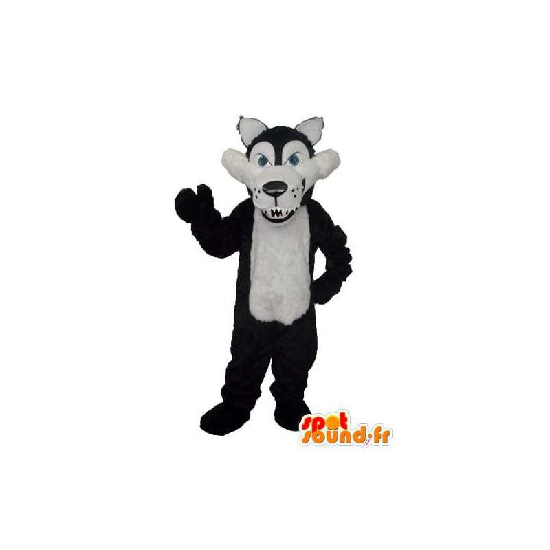 Black white dog costume - Dress stuffed dog  - MASFR003612 - Dog mascots