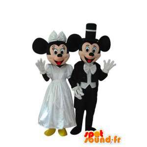 Paar Maus-Maskottchen Plüsch - Paar Maskottchen - MASFR003625 - Mickey Mouse-Maskottchen