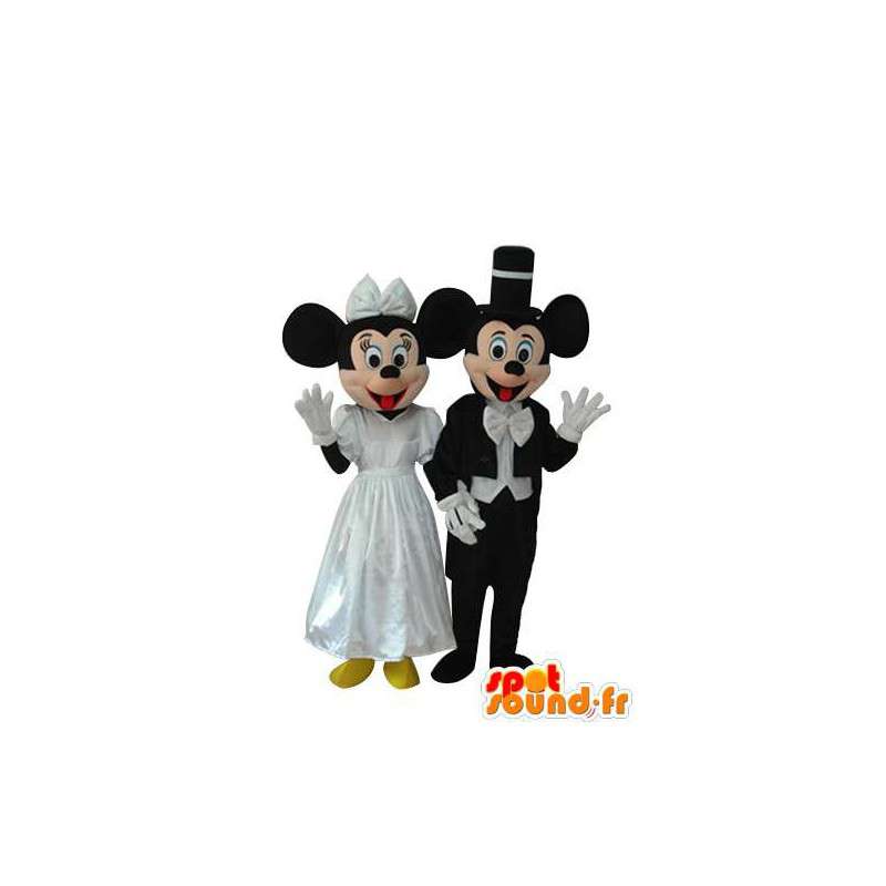 Couple de mascottes de souris en peluche - Couple de mascottes - MASFR003625 - Mascottes Mickey Mouse