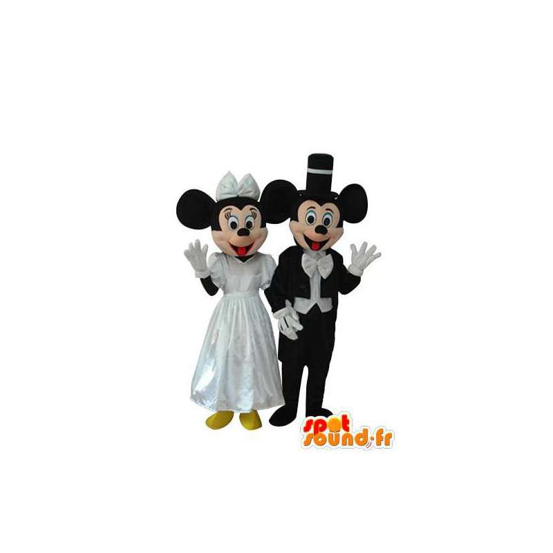 Paar Maus-Maskottchen Plüsch - Paar Maskottchen - MASFR003625 - Mickey Mouse-Maskottchen