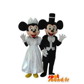 Couple de mascottes de souris en peluche - Couple de mascottes - MASFR003625 - Mascottes Mickey Mouse