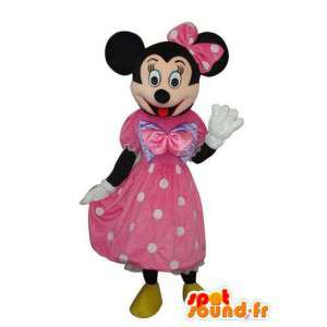Mascottes muis met roze jurk met witte stippen - Mouse Costume - MASFR003627 - Mickey Mouse Mascottes