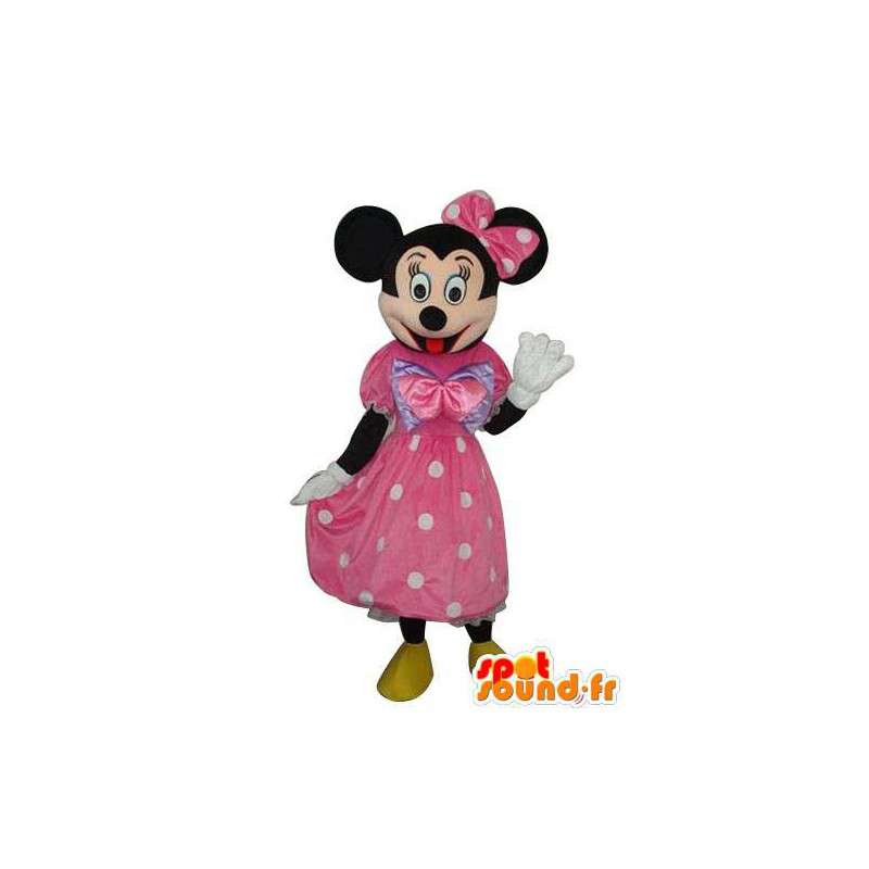 Maskoter muse med rosa kjole med hvite prikker - Mus Costume - Mickey Mouse maskoter - MASFR003627 - SpotSound.fr
