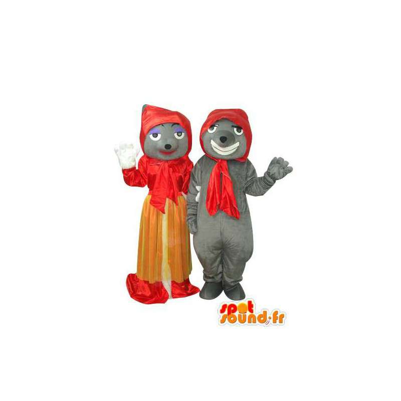 Lot von zwei Plüschmaus - Maus Kostüm - MASFR003630 - Maus-Maskottchen