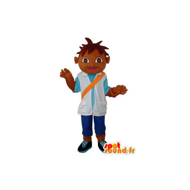 Mascot niño prieta felpa - personaje de vestuario - MASFR003641 - Chicas y chicos de mascotas