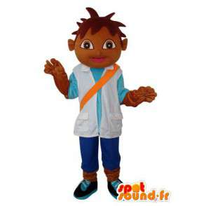 Mascot niño prieta felpa - personaje de vestuario - MASFR003641 - Chicas y chicos de mascotas