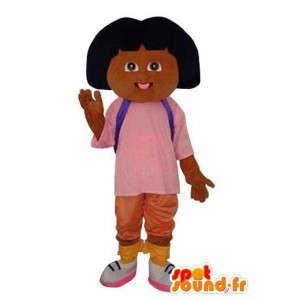 Meisje in bruin pluche mascotte - Costume karakter - MASFR003642 - Mascottes Boys and Girls