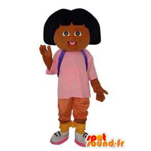 Mascota de la muchacha de la felpa marrón - personaje de vestuario - MASFR003642 - Chicas y chicos de mascotas