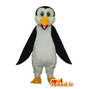 Mascot pinguim branco preto amarelo - traje pinguim  - MASFR003647 - pinguim mascote