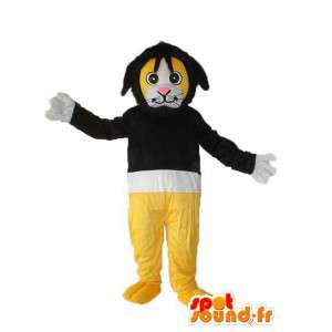 Mascotte zwart wit geel leopard - luipaard uitrustingsstuk - MASFR003655 - Tiger Mascottes