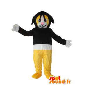 ヒョウのマスコットブラックホワイトイエロー-ヒョウの衣装-MASFR003655-タイガーのマスコット
