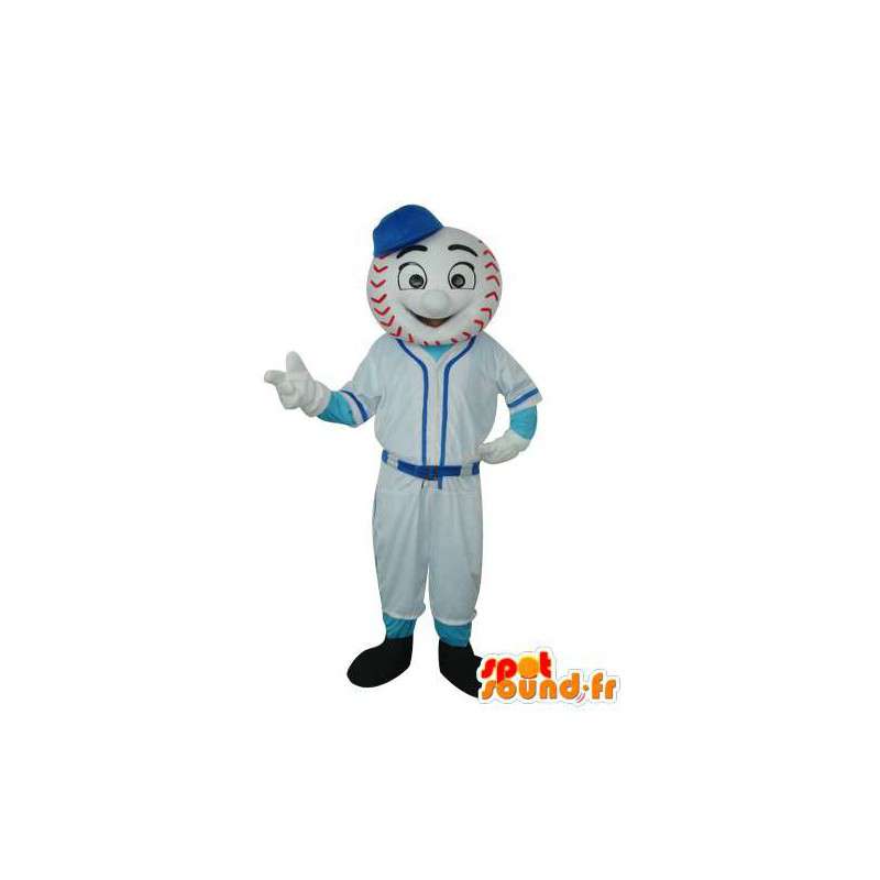 Blå vit plysch karaktär maskot - karaktär kostym - Spotsound