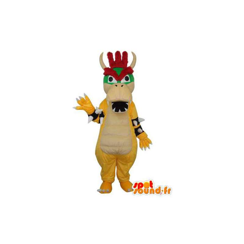 Folk hippo mascot - Costume animal - MASFR003667 - Mascots hippopotamus