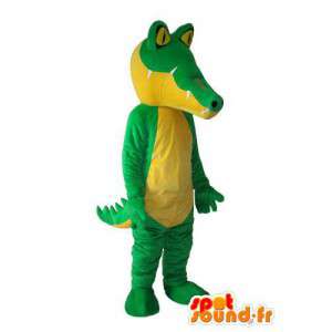 Mascotte de crocodile vert jaune - Costume crocodile en peluche - MASFR003670 - Mascotte de crocodiles