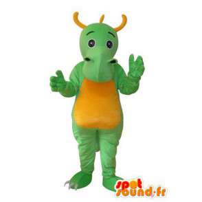 Mascot dragon plush green and yellow - MASFR003672 - Dragon mascot