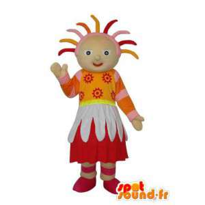 Folk mascotte pluche wat neerkomt op een meisje  - MASFR003676 - Mascottes Boys and Girls