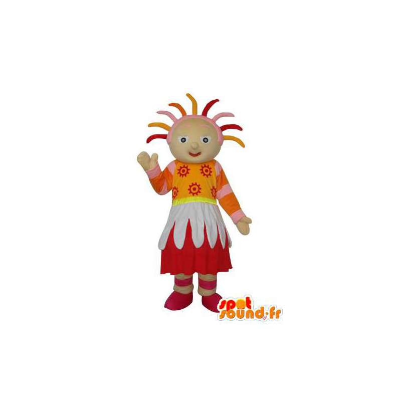 Folk farcito mascotte che rappresenta una ragazza  - MASFR003676 - Ragazze e ragazzi di mascotte