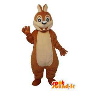 Brown rabbit mascot pure and clear - rabbit costume
