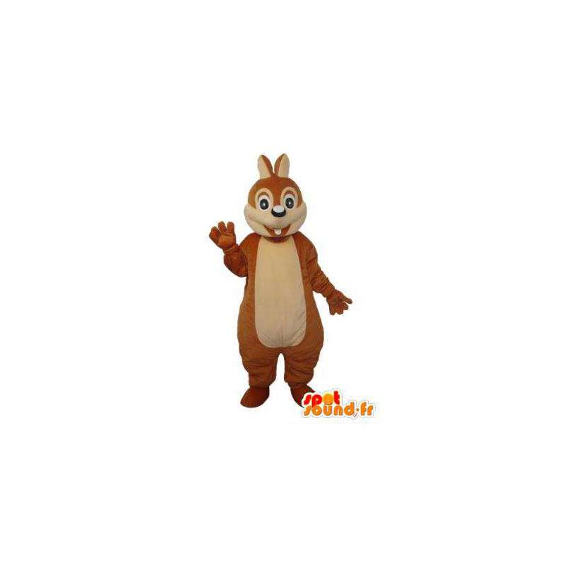 Brown mascotte coniglio puro e chiaro - costume da coniglio - MASFR003683 - Mascotte coniglio