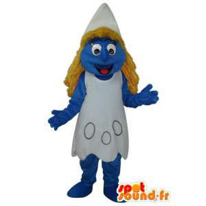 Mascot tartaruga senza guscio blu, giallo, bianco - Costume Tartaruga - MASFR003684 - Tartaruga mascotte