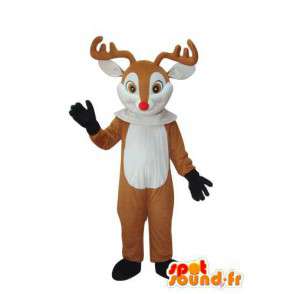 Bruine en witte herten vermomming - herten uitrustingsstuk - MASFR003686 - Stag and Doe Mascottes