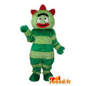 Mascotte de personnage de couleur verte en peluche, crête rouge  - MASFR003691 - Mascottes non-classées