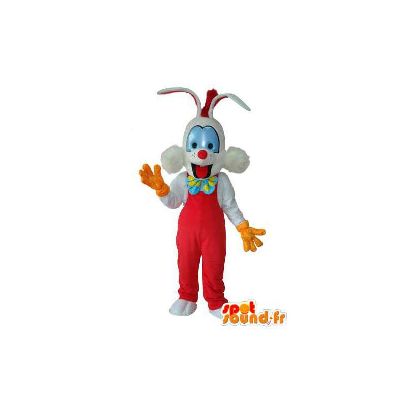 Czerwony i biały króliczek maskotka - Bunny Costume - MASFR003692 - króliki Mascot