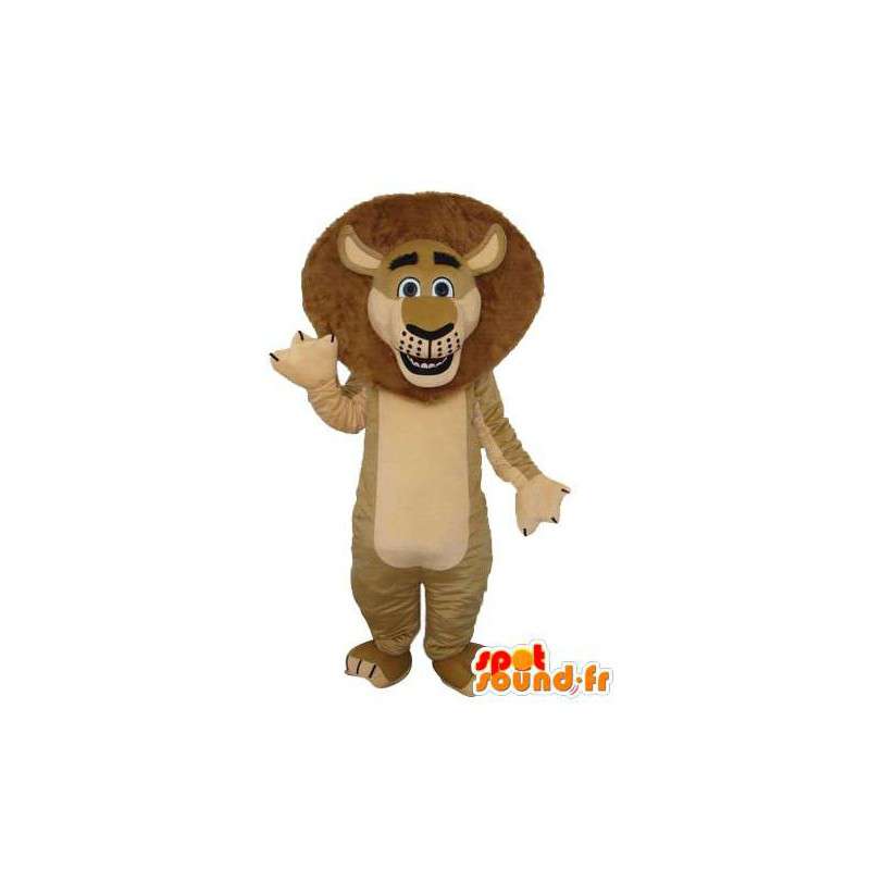 Marrom leão mascote - leão disfarce de pelúcia - MASFR003693 - Mascotes leão