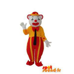 Mascot muis wit zwart rood en geel - de muis outfit - MASFR003694 - Mouse Mascot