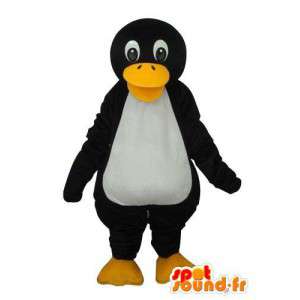 Mascot pinguim branco preto amarelo - traje pinguim - MASFR003697 - pinguim mascote