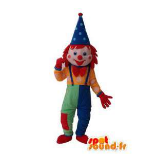 Flerfarvet cirkus maskot - cirkus karakter forklædning -