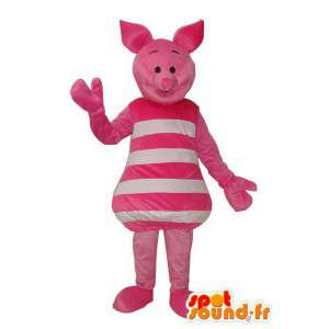Vit rosa gris maskot - gris kostym - Spotsound maskot