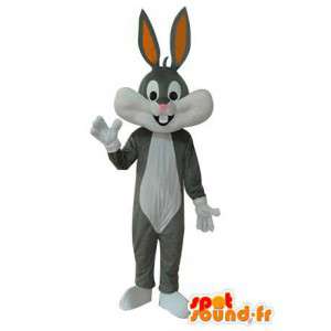 Cinza e branco coelho mascote - terno do coelho - MASFR003701 - coelhos mascote