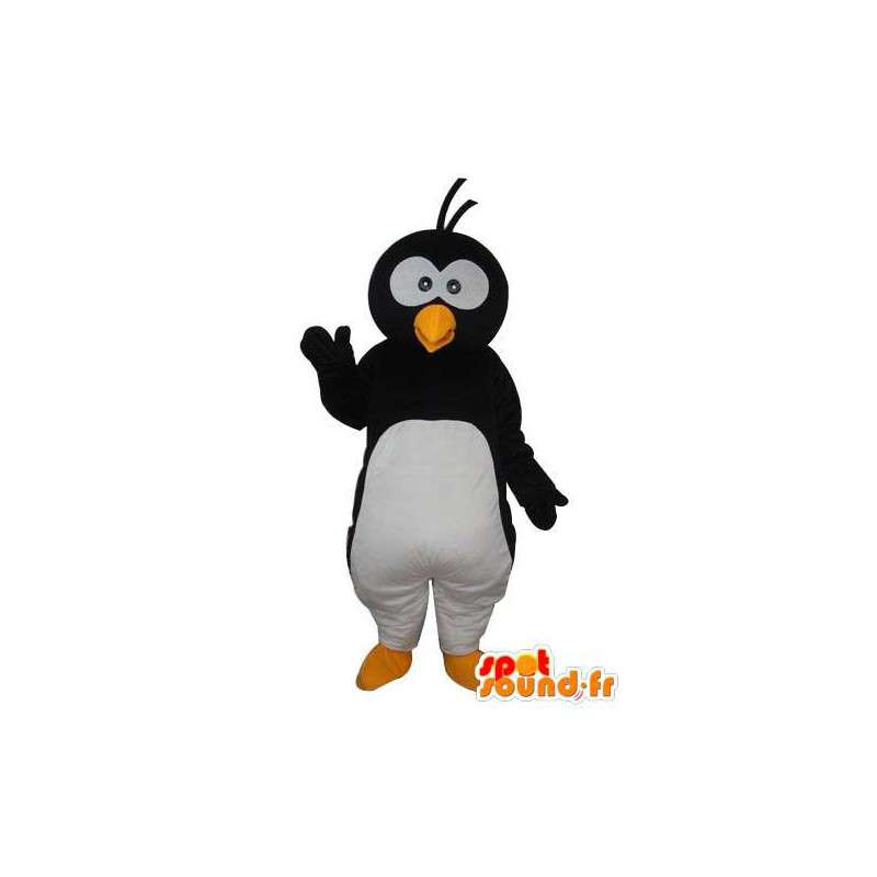 Penguin maskot svart och röd vit - Penguin kostym - Spotsound