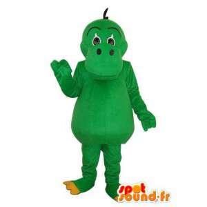 Almindelig grøn flodhestmaskot - Hippopotamus-kostume -