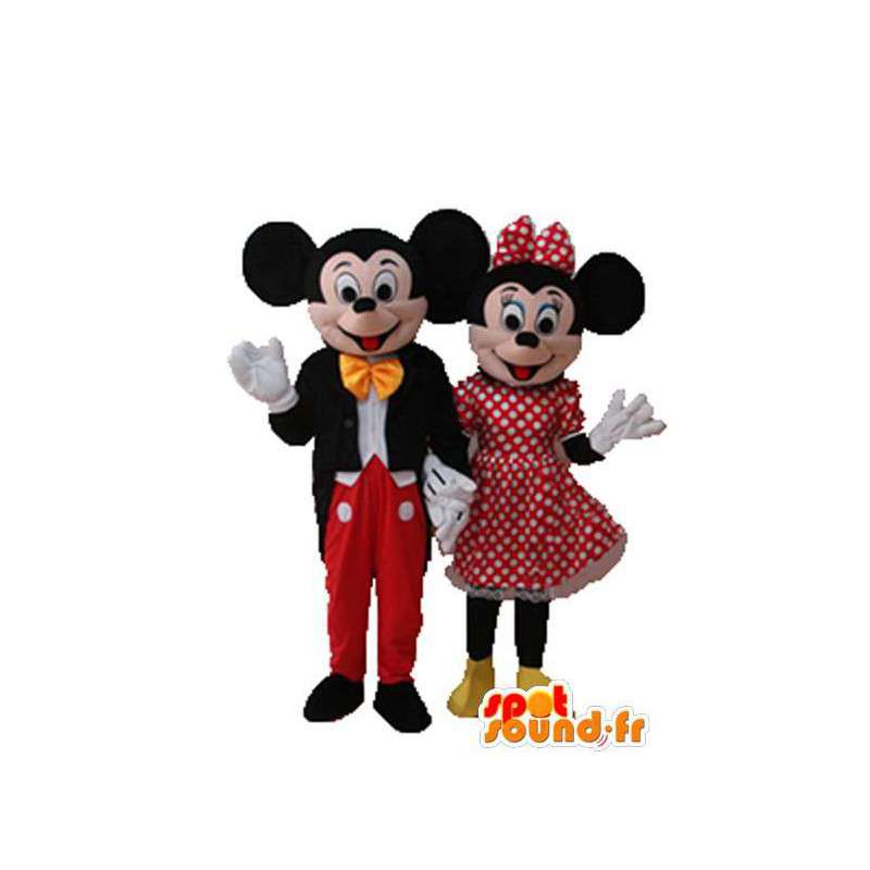 Couple de mascottes de souris - costume de souris - MASFR003707 - Mascottes Mickey Mouse