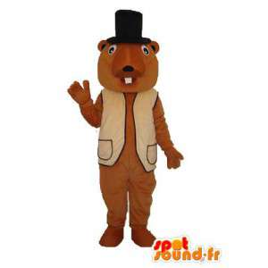 Mascotte del mouse peluche marrone - costume del mouse - MASFR003710 - Mascotte del mouse